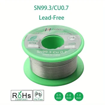 무연 솔더 와이어, 전기 솔더 RoHs용 무연 송진 코어, 0.5-1.0mm, 50g, 1 개