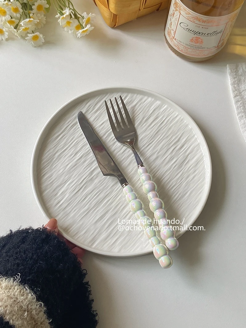 INS Wind Plate Ceramic Premium Steak Dining Plate Dessert Western Food Special Look Breakfast Salad Pasta Plate Household Items