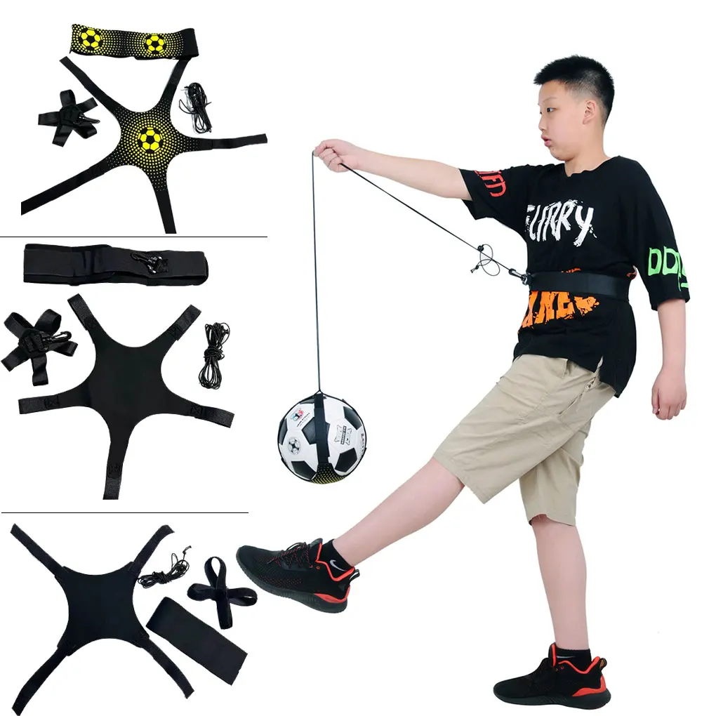 

Soccer Ball Juggle Bag Children Auxiliary Circling Belt Kick Solo Soccer Trainer Football Kick Kids Football Training Equipment