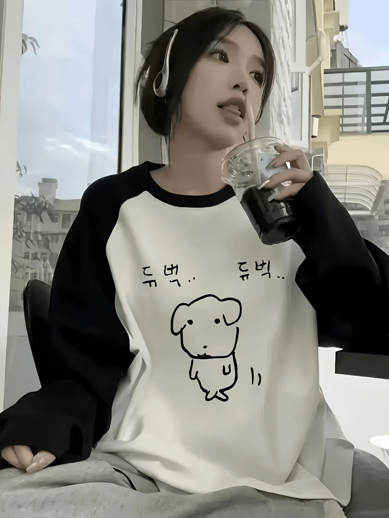 Women's Printed Trendy Cute Raglan Long Sleeve Tops Super Popular for All Seasons Outfits T Shirt Clothes Female Vintage Casual
