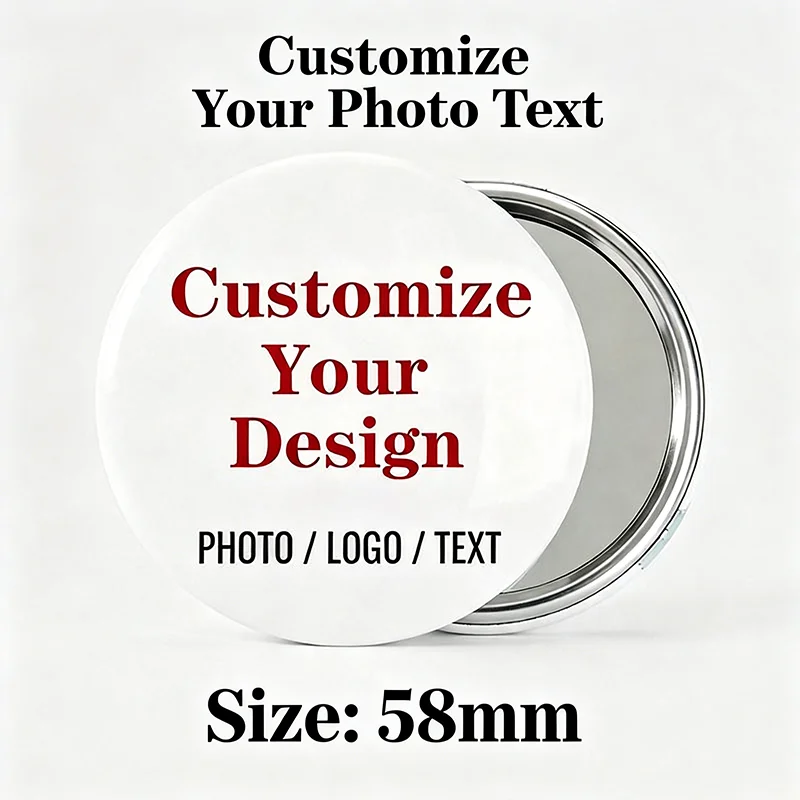 Customized Personalized Circular Makeup Mirror, Suitable for Weddings, Parties, Dinners, and Friend Wedding Bridesmaid Gifts