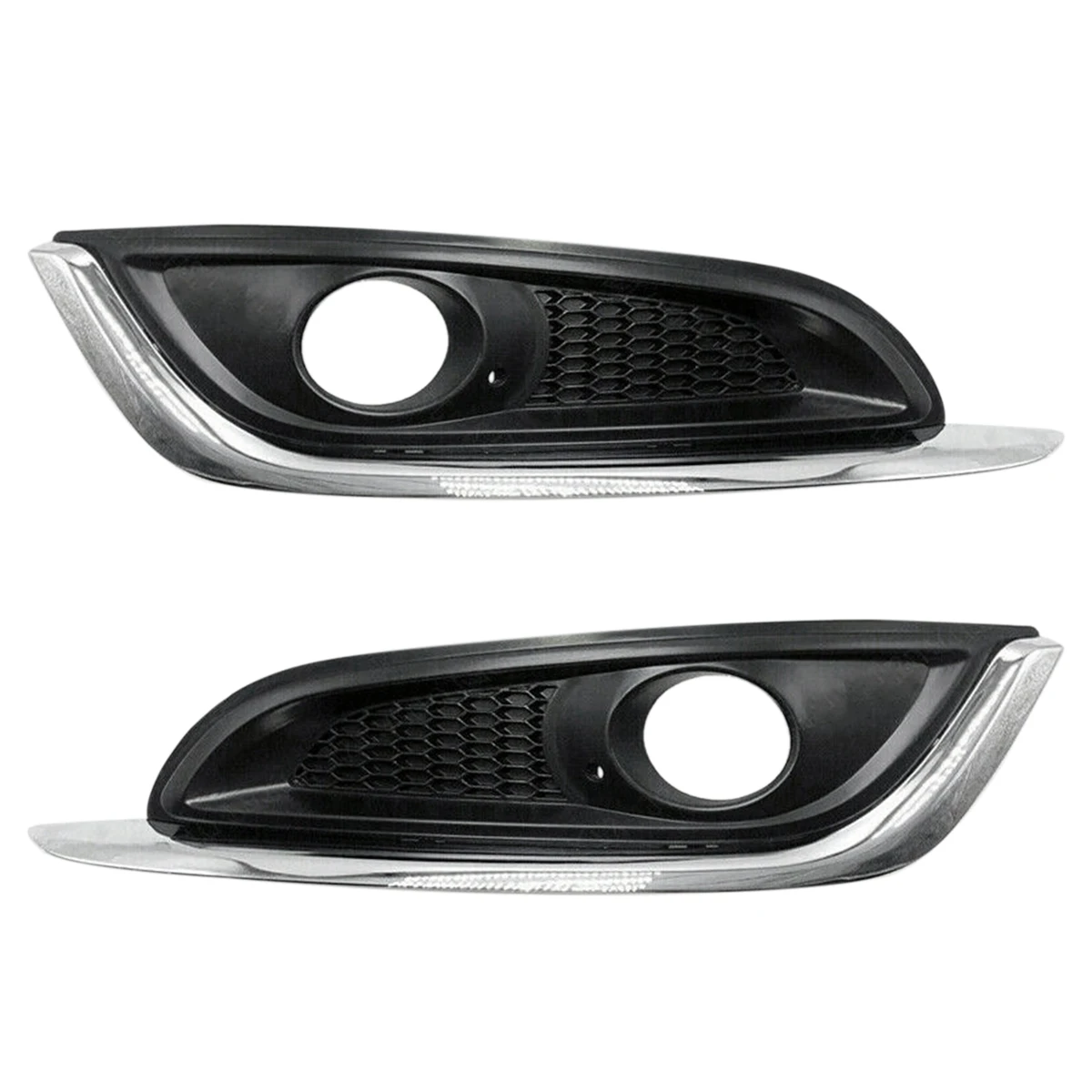 

2 Pcs Front Bumper Fog Lights Grille Chrome Trim Fit for Buick Regal 2014-2016