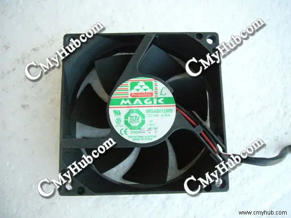 For Protechnic MGA8012MB DC12V 0.15A 7924 7CM 79mm 79X79X24mm 2Pin 3Wire Cooling Fan MGA8012MB