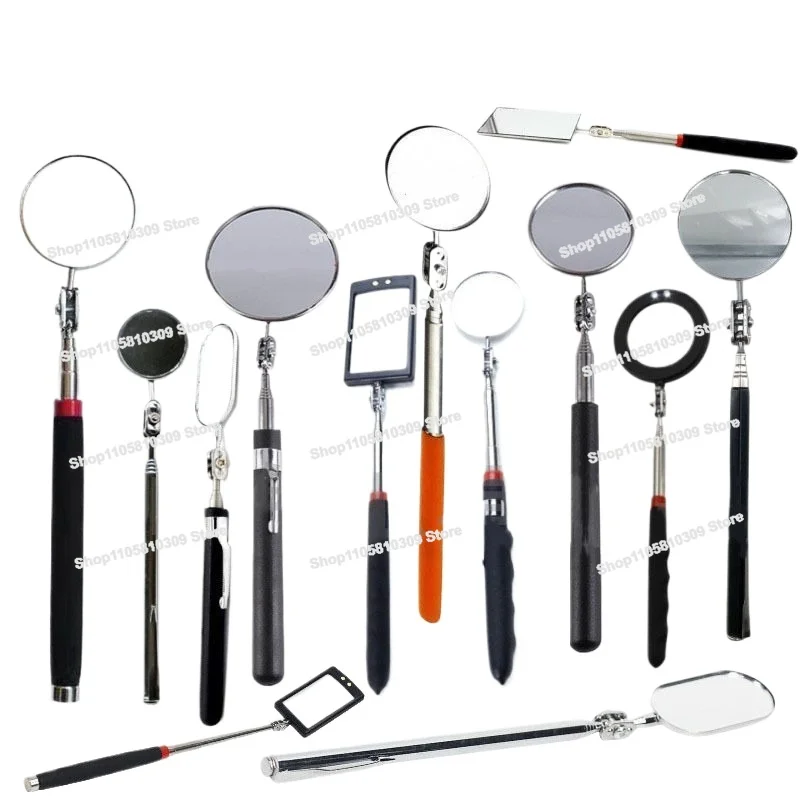 Underbody Inspection Mirror 360 Degree Folding Telescopic Strip Light Reflector, Chassis Inspection Mirror Car Repair