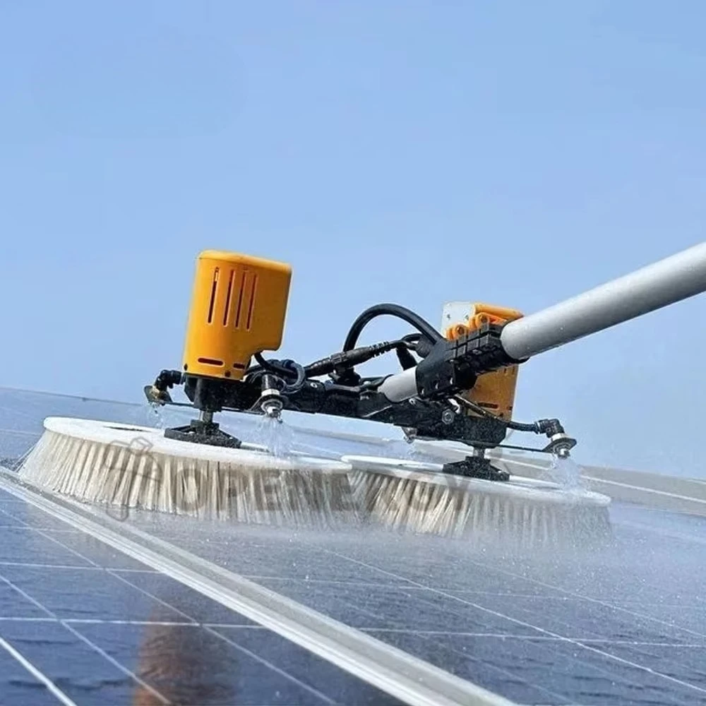 3.5M 5.5M Ac Solar Panel Cleaning Washing Machine Automatic Brush With Double Head Robot Battery High Efficiency PV Cleaner - view 2