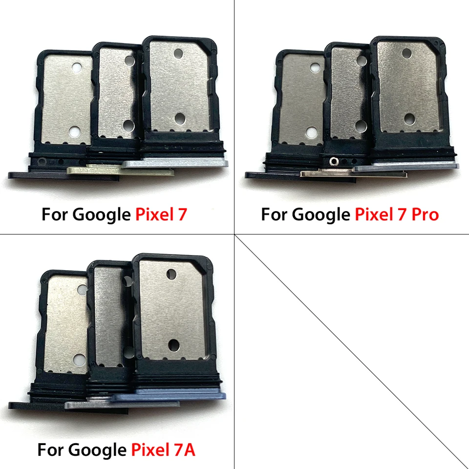 Bandeja para tarjeta SIM para Google Pixel 7/7 Pro/7A, soporte y conector de repuesto 3