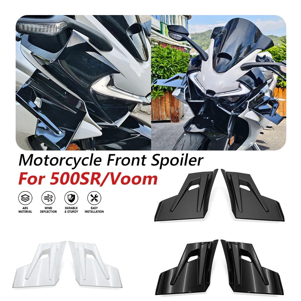 For CFMOTO CF500 500SR Voom 500 SR Motorcycles Fuselage Vortex Fin Shroud Front Spoiler Winglet Deflector Wind Wing Accessories
