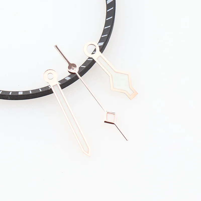 Snowflake Hands NH35 Silver Diver Hand Set Pointer Green Lume Needles for Seiko Mod NH35/NH36 Automatic Movement Mens Watches