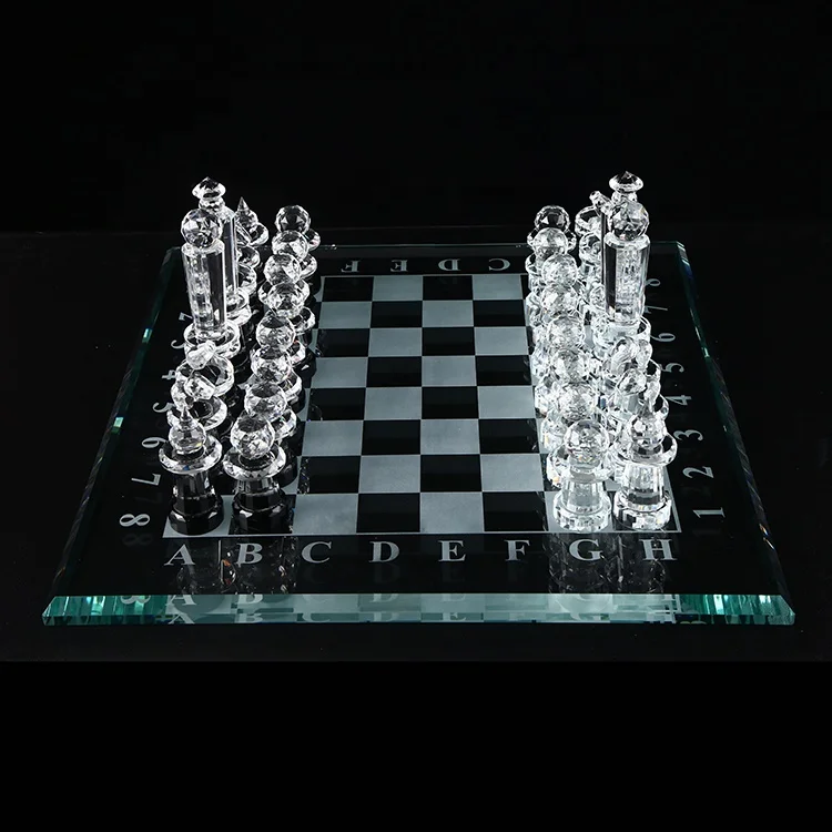 High-End K9 Crystal Luxury Custom Lucite Backgammon Crystal Chess Pieces Game Board