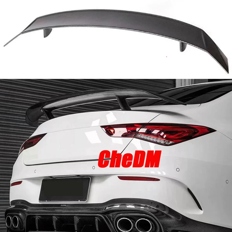 For CLA Class W118 2019-2021 CLA250 CLA200 CLA220 CLA35 Forged Real Carbon Fiber Aerodynamic Rear Wing Rear Trunk Spoiler