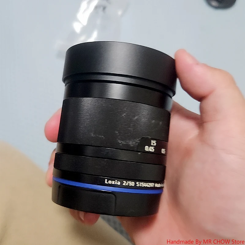 غطاء لين مربع حربة معدنية لـ Zeiss Loxia 35mm f2 Loxia 50mm f2 يأتي مع غطاء معدني