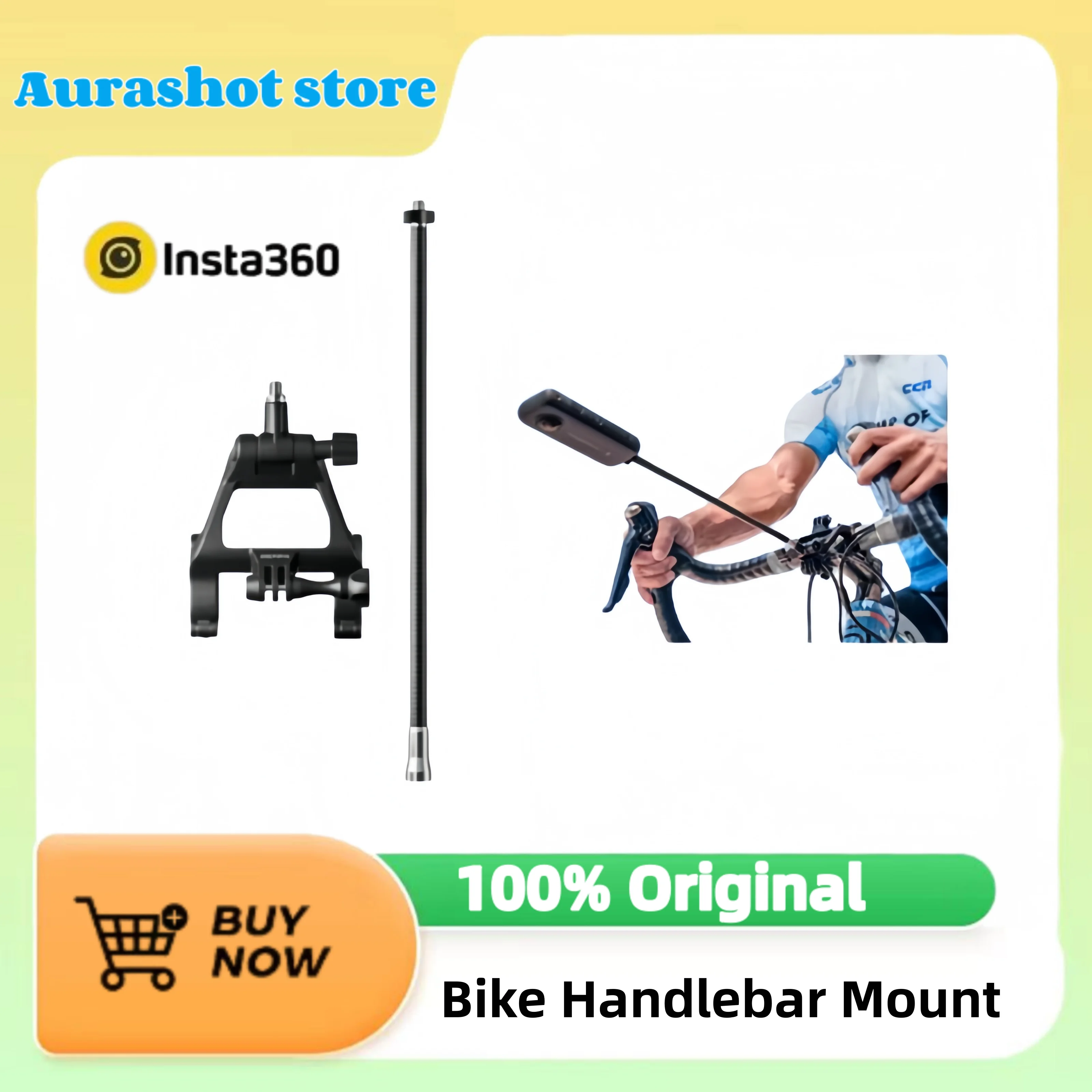 Insta360 Third-Person Bike Handlebar Mount for Insta360 X4 Air  X5 X4 3 Camera For Road Cycling Not For Off-road/mountain Biking