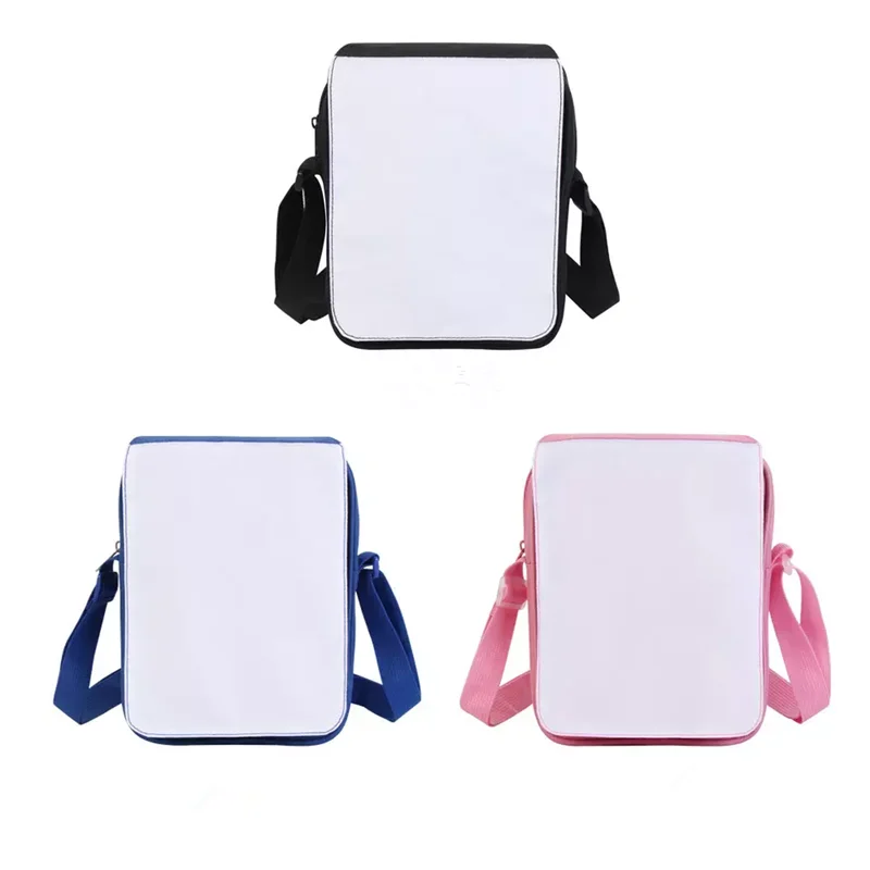 Sublimation Blank Shoulder Bag Polyester Crossbody Messenger Bags Children Boys Girls for Custom Logo DIY Printing