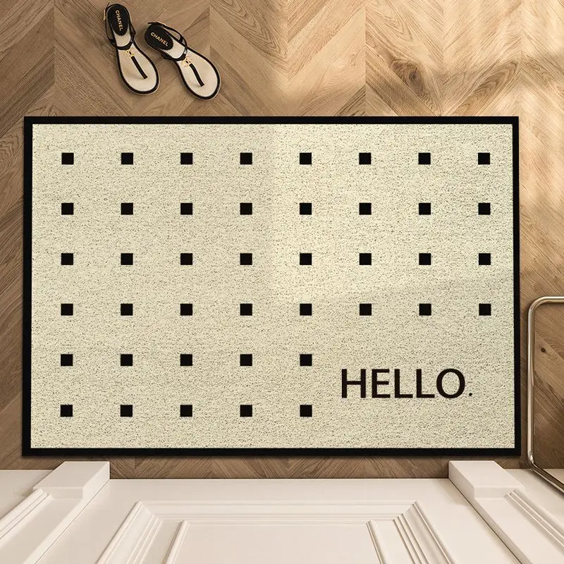 Door floor mat, dust removal silk ring, door mat, American retro door floor mat, household soil floor mat, no care carpet