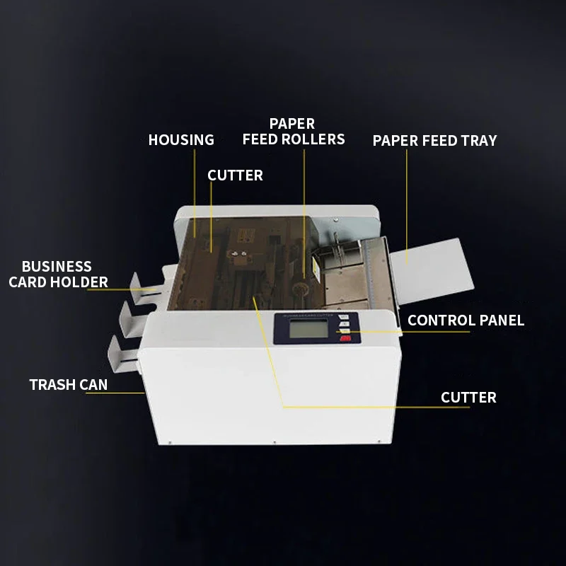 220V Electric Business Card Cutter, Electric Card Cutter, A4 Automatic Card Cutter, Multi-Mode Cutting, Touchscreen Operation