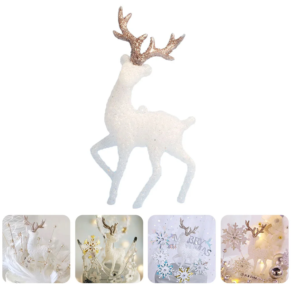 

2Pcs Hanging Ornaments Christmas Miniatures for Cake Decoration Shiny Holiday Craft Home Tree Decorations