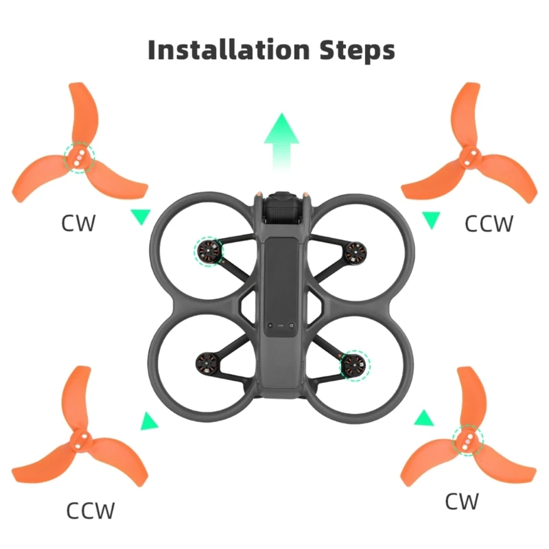 2/4 คู่เสียงรบกวนต่ำใบพัดใบพัดเที่ยวบินสกรูสำหรับ Avata 2 ใบพัดประสบการณ์ที่เหนือกว่าเสถียรภาพและความทนทาน