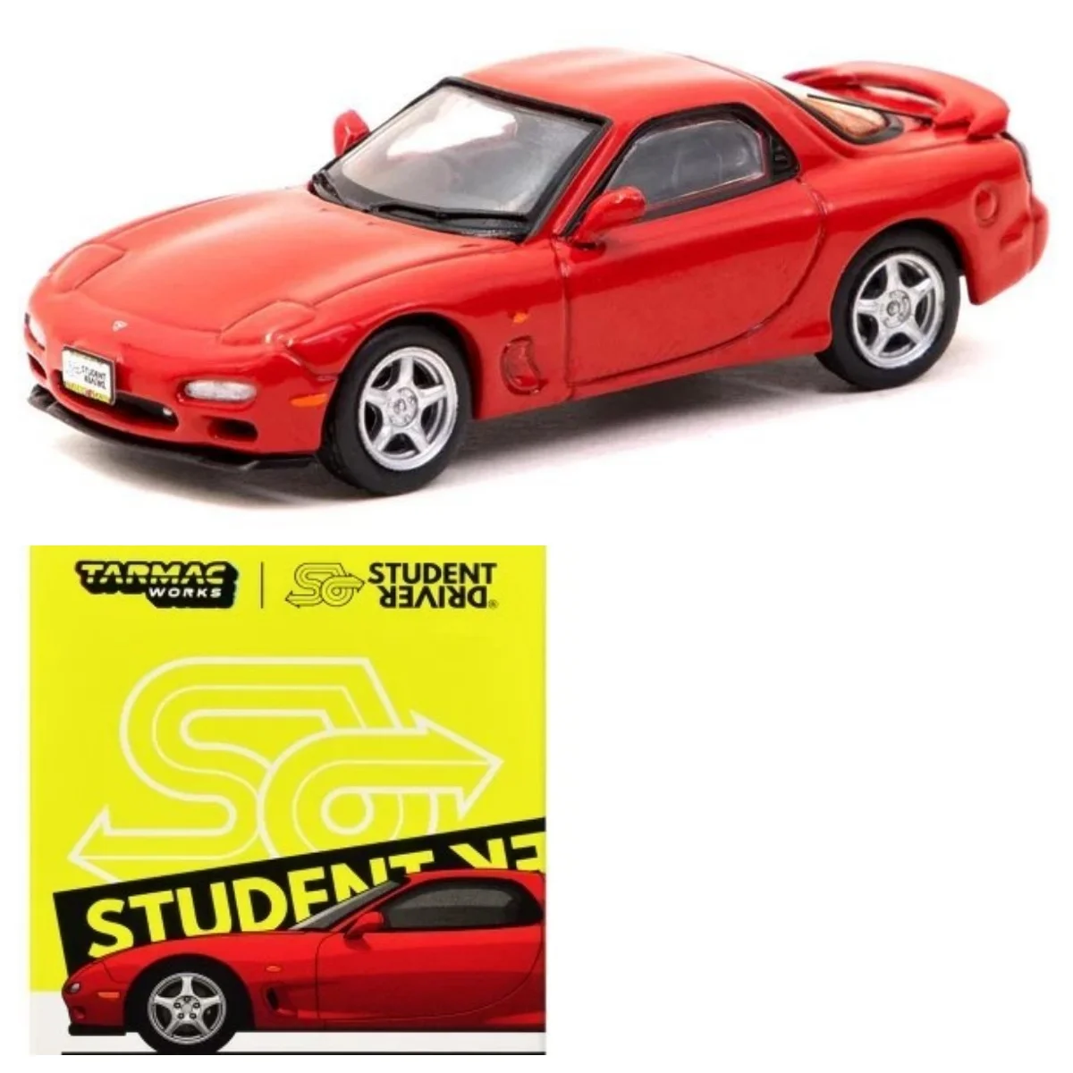 

1/64 J-Collection Tarmac Works RX-7 FD3S STUDENT DRIVER Model JC64-005-RD Diecast Model Car Alloy