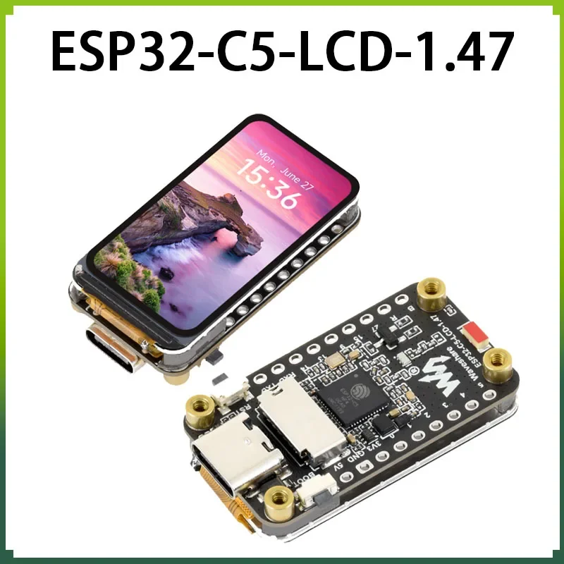 ESP32-C5-LCD-1.47 ESP32-C5 1.47-inch LCD screen development board 172×320 resolutio 262K color supports 2.4GHz Wi-Fi 6 BlE5