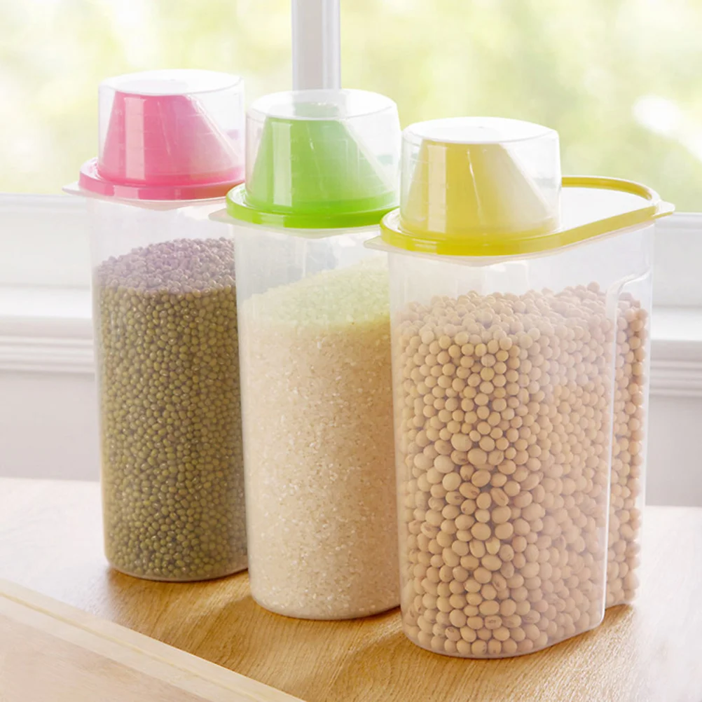 Multifunctional Food Storage Container Grains Container Clear Containers Beans Storage Home Kitchen Boxes Bins Cereal Holder Dry