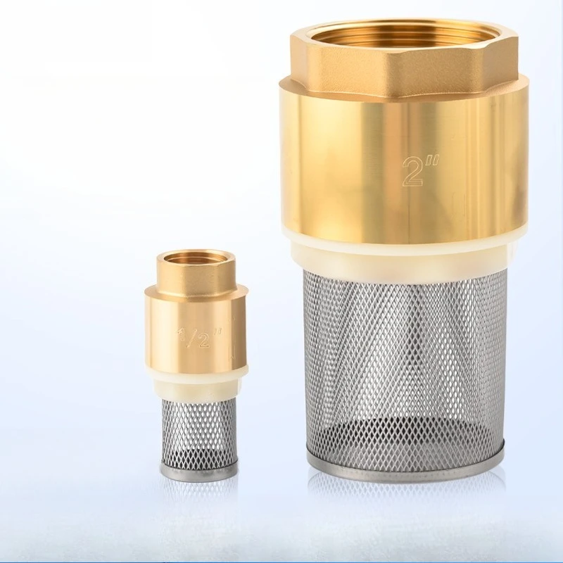 Brass Foot Valve With Filter Screen 1 Inch Water Pump Check Valve Bottom Strainer Valve