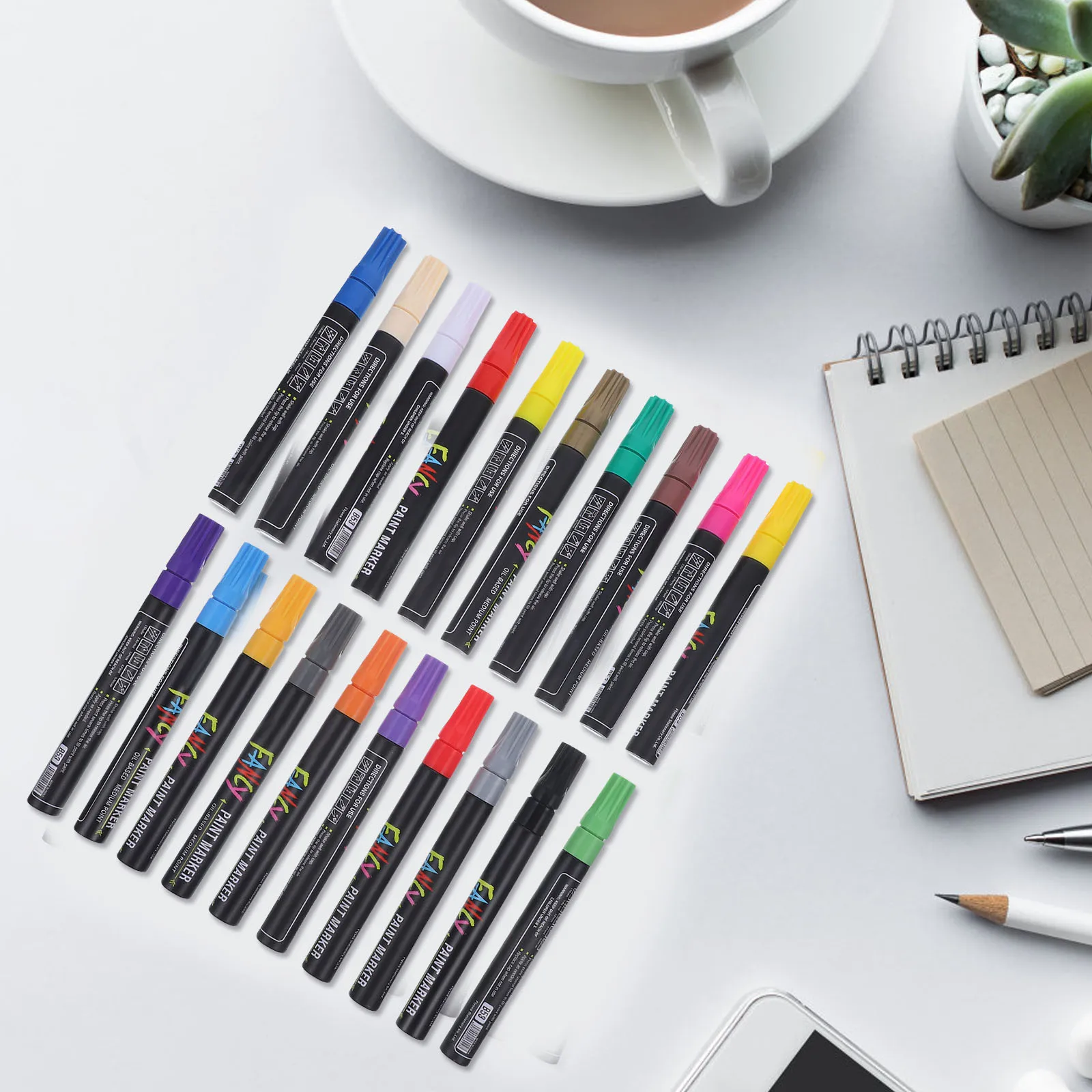 

20 Pcs Paint Pen for Touch Ups Color Markers Canvas Oil Based Pens Crafts Making