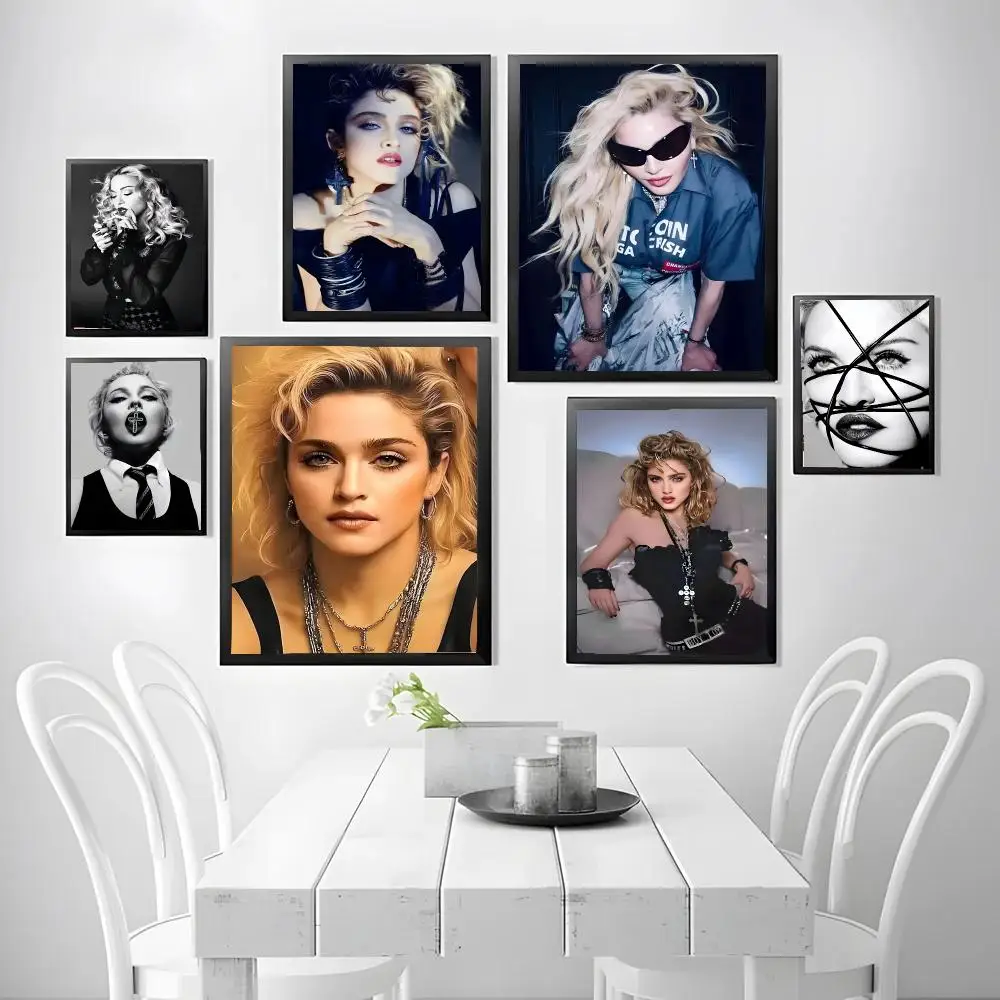 Singer M-Madonna C-Ciccone Poster Stickers, suitable for game rooms, bedrooms, corridors, home wall art decor, gifts