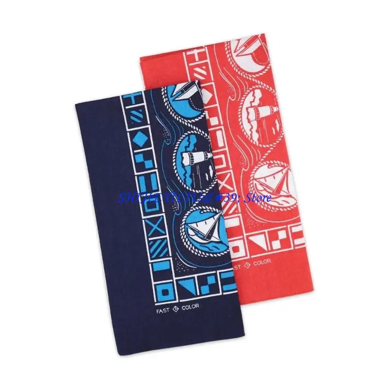 

E21F Flexible Printed Cotton Scarf Hip Hop Styling for Hiking Parties Daily Outfits