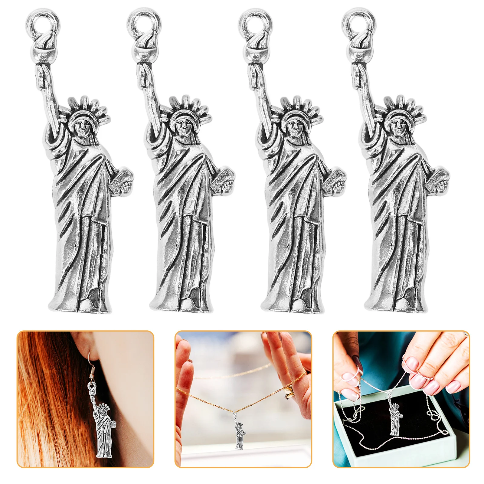 

20Pcs Vintage Statue of Liberty Pendants Zinc Alloy Jewelry Making DIY Charms Necklace Earrings Accessories Jewelry Charms