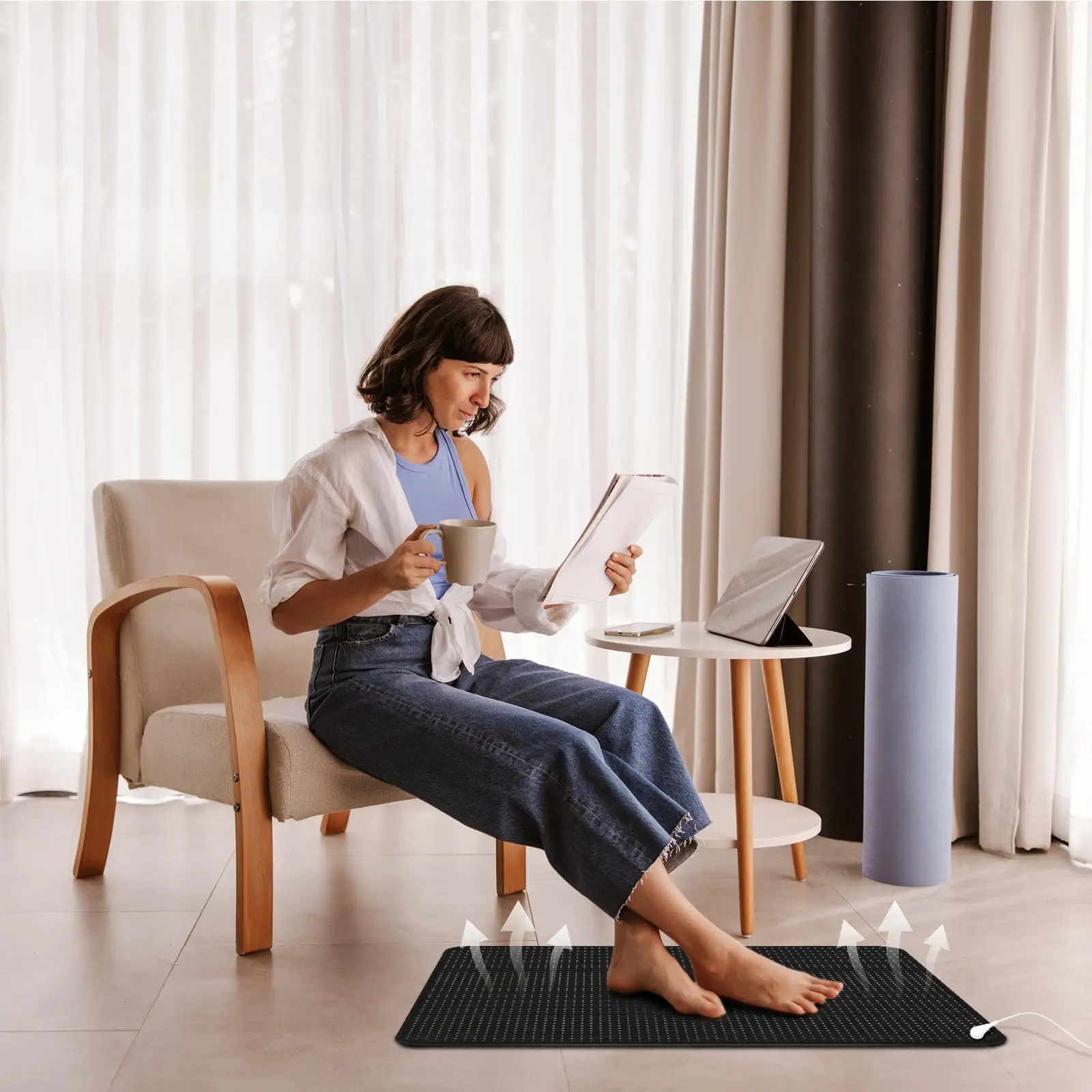 Amradield Pet Grounding Pad: Summer-Ready Mat with Earthing Holes to Reduce Pet Anxiety & Insomnia - view 2