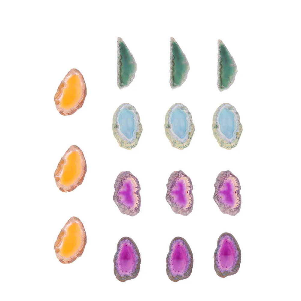 

15pcs Colorful Slices Natural Agate Slices Natural Gemstone DIY Accessories Pendants Decor Wedding Centerpieces