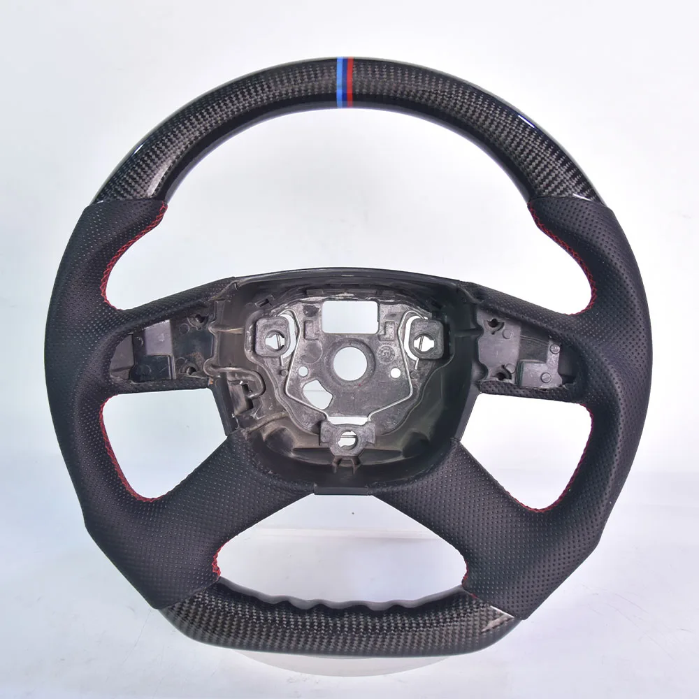Carbon Fiber And Genuine Leather Steering Wheel For Skoda Octavia