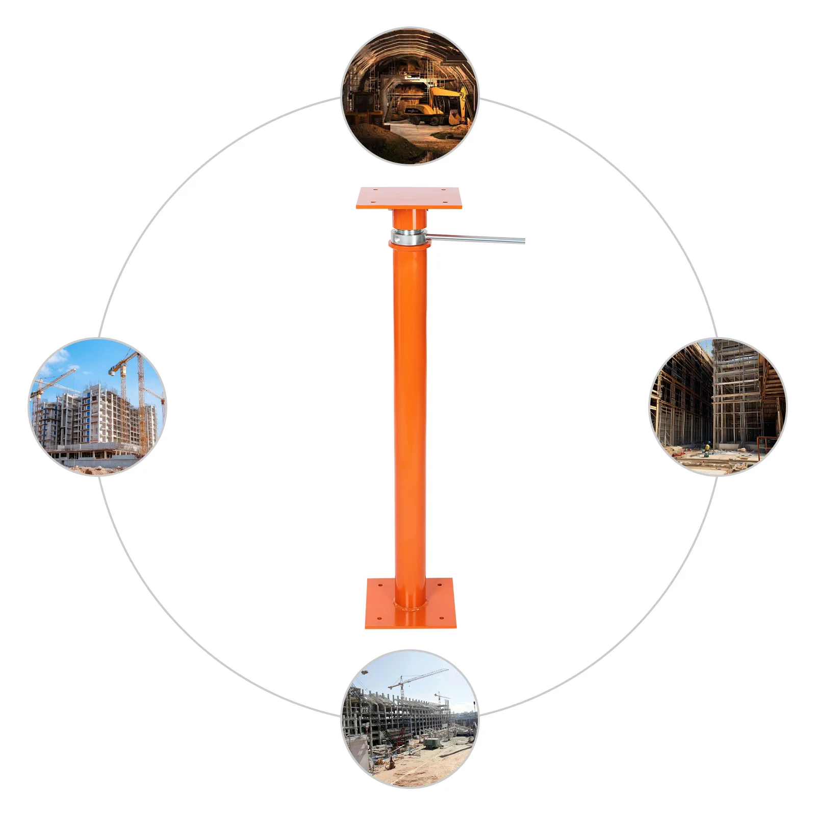 Adjustable Jacking Post 12000lbs Carbon Steel Floor Support for Construction Bridge Renovation