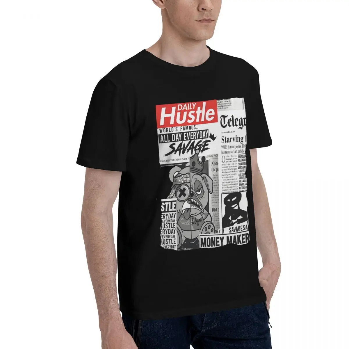Campaign Daily Hustle Savage Money Maker T-shirts Championship Creative Vintage Travel Eur Size
