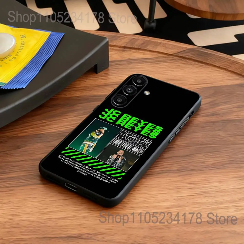 Funda de teléfono para Samsung S25,S24,S21,S22,S23,S30,Ultra,S20,Plus,Fe,Lite,SINGER Jc Reyes Tour 2025 5G, funda negra