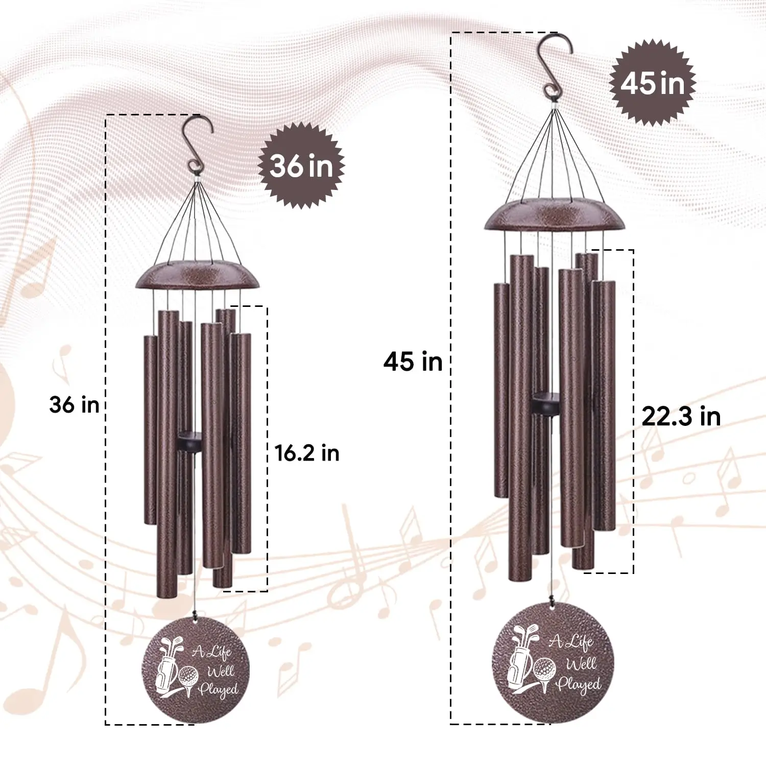 Personalized Golf Wind Chime, 