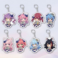 Diy Anime Virtual YouTuber Peripherals Acrylic Keychain Girl Cartoons Originality Student Backpack Pendant Jewelry Holiday Gifts