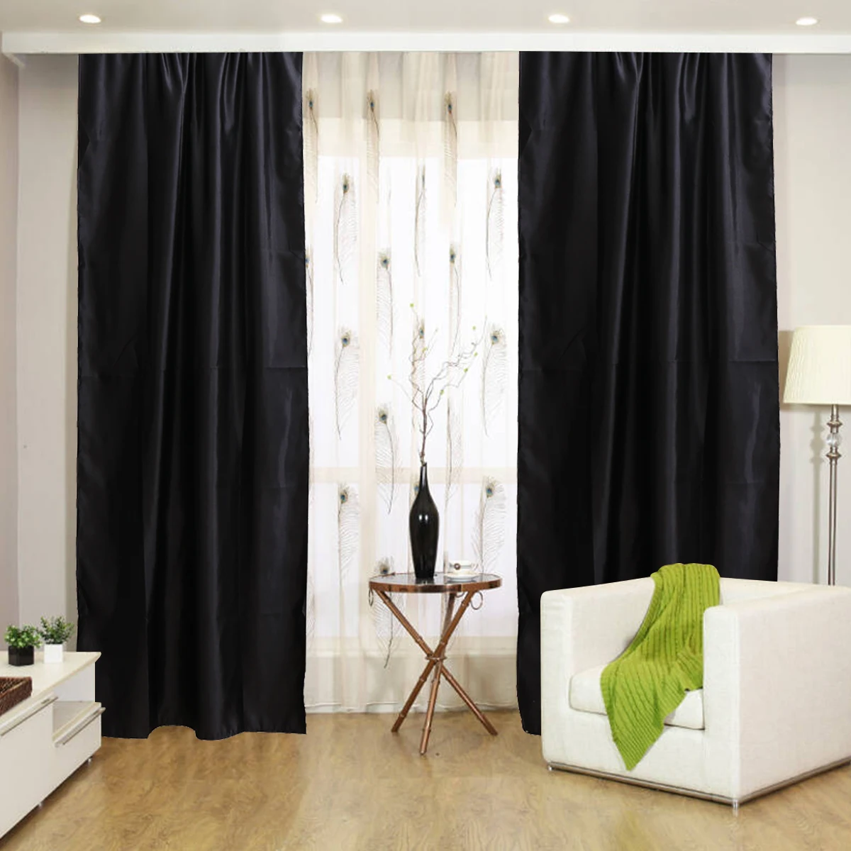 

Blackout Curtains Inch Light Blocking Drapes Thick Polyester Bedroom Office Light Blocking Curtains Window Privacy