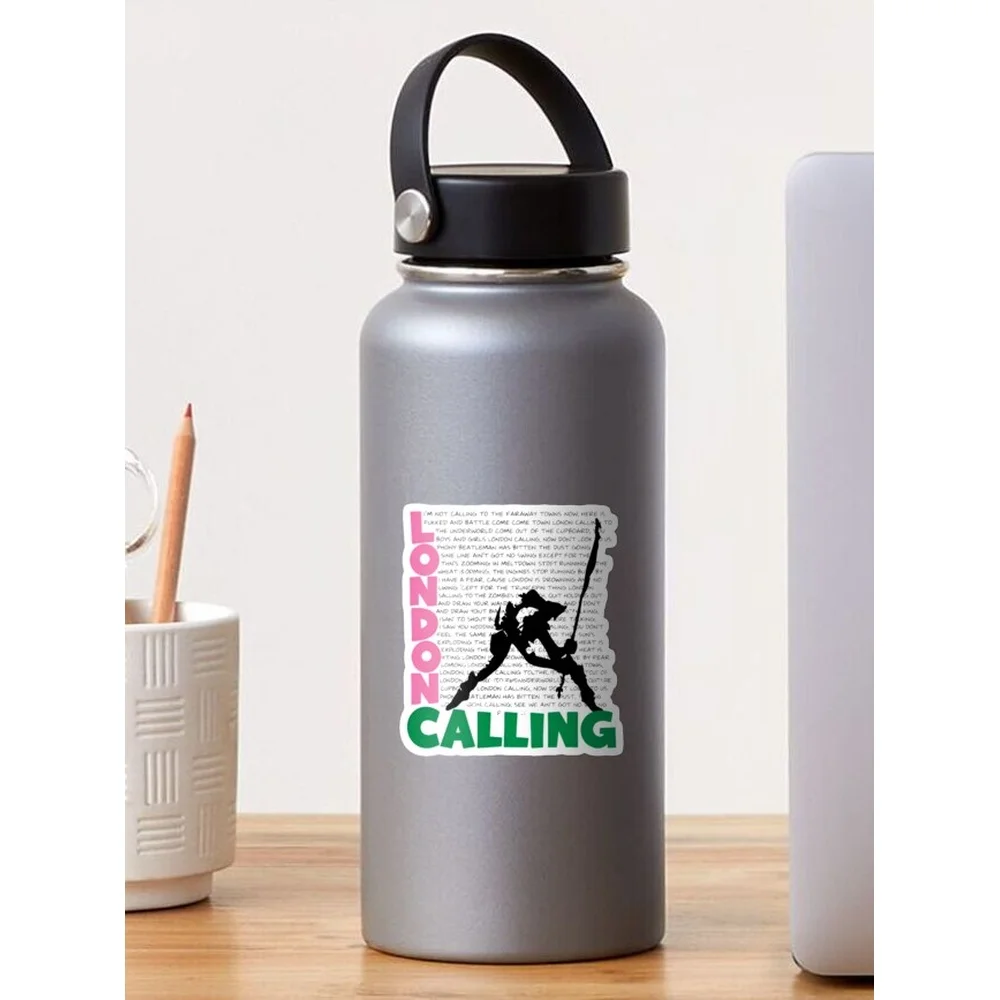 LONDON CALLING Iconic Punk Rock -50 Sticker for Laptop Decor Bedroom Car Cute Cartoon Art Fashionable Public Suitcase