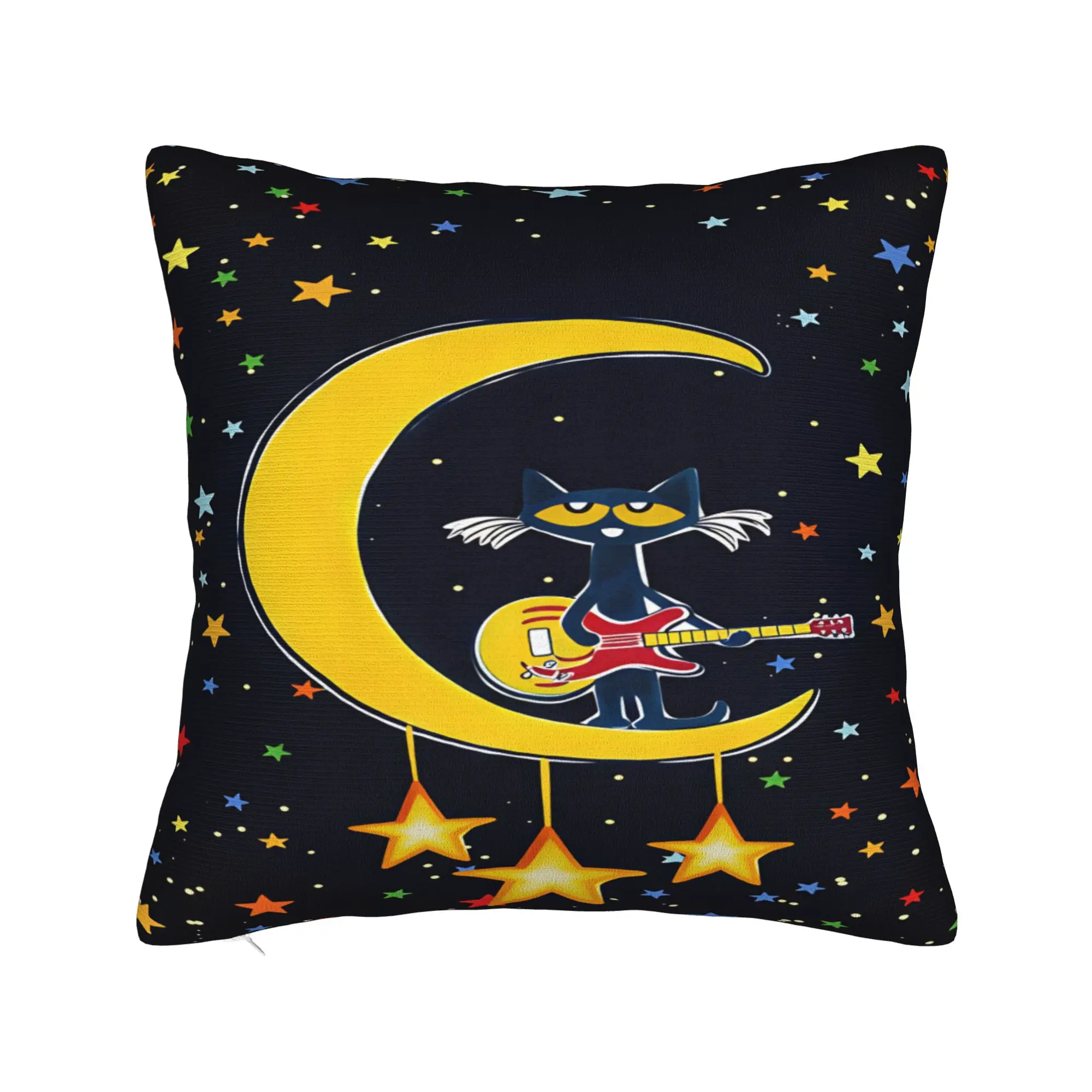 P-Pete The Cat Pillow Case  Design Pillow Cover For Couch Sofa Bedroom Retro Trendy Pillowcases