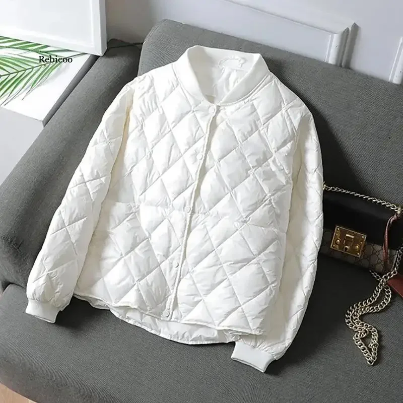 女性のための超軽量タイトショートジャケット,カジュアル,韓国のファッション,ストリートウェア,白いボンバージャケット,アウター