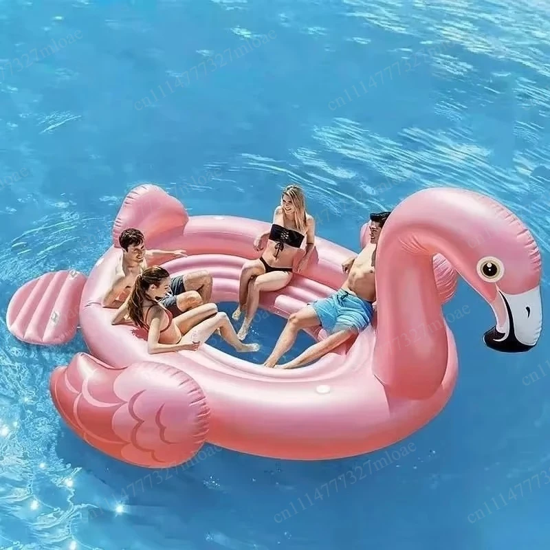 6-8person Huge Flamingo Pool Float Giant Inflatable Unicorn Swimming Pool Accessories Island Party Floating beach Outdoor Toy