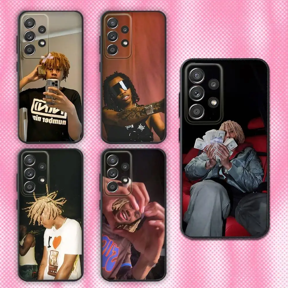 

Rapper R-Rich Amiri Phone Case For Samsung Galaxy A13,A21s,A22,A31,A32,A52,A53,A71,A80,Soft Black Shell