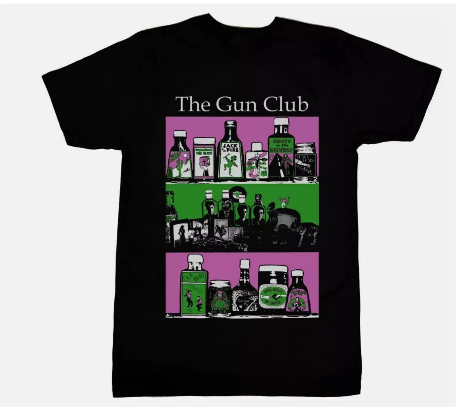 

Черная футболка унисекс из плотного хлопка The Gun Club Band, полный размер