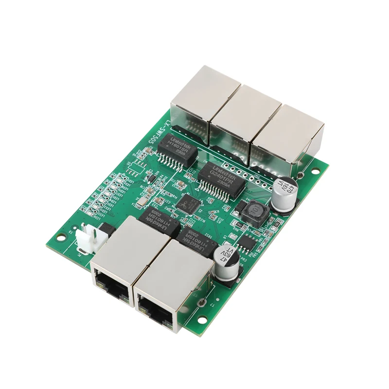 5-port 100GbE Switch Module Motherboard Sub-PCBA 4 Standard POE-powered Network Ports