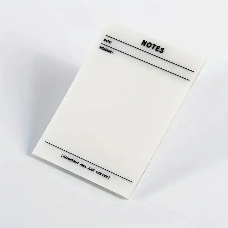 1PC Transparent PET Sticky Note Pad, Waterproof Grid Lined Memo Pad Stickers for School Students, Office Supplies