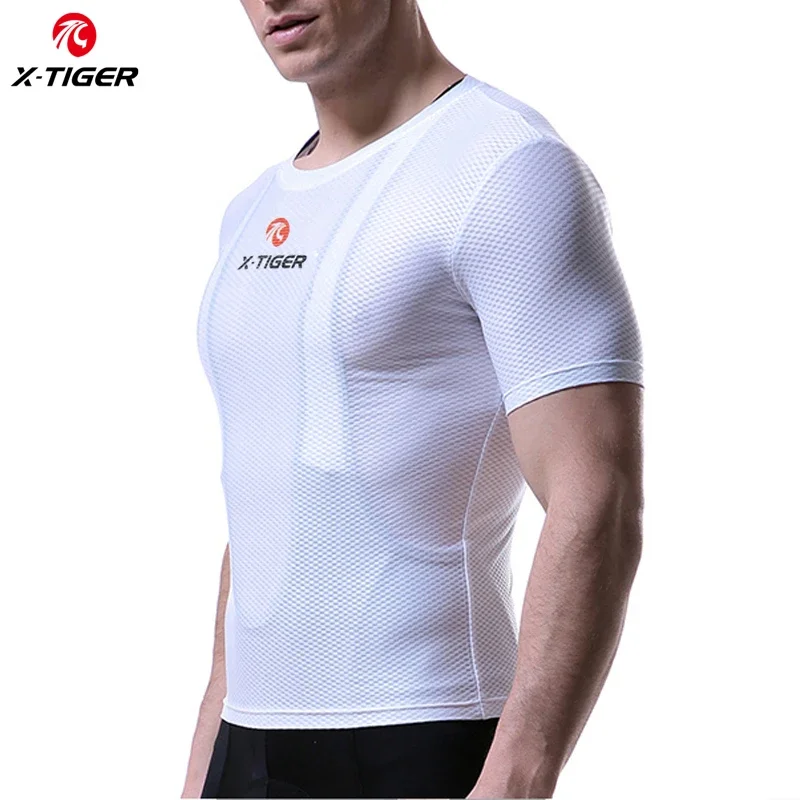 X-TIGER Herren-Lauf-Kompressions-T-Shirt, atmungsaktiv, schnell trocknend, kurzärmelig, sportliches Oberteil für das Fitnesstraining