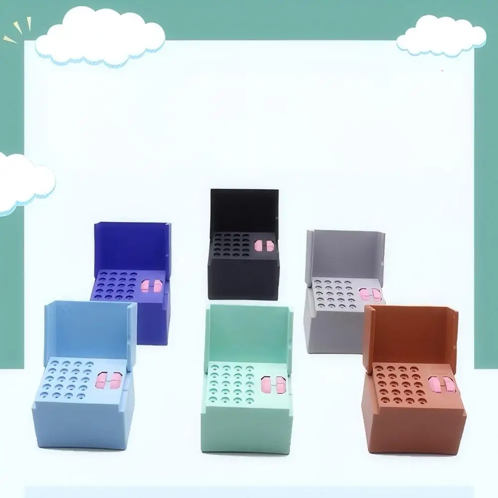 1Pc 20 Holes Dental Endo Files Disinfection Box Plastic Sterilization Box Memory Holder Measuring Counter Autoclavable At 135 ℃
