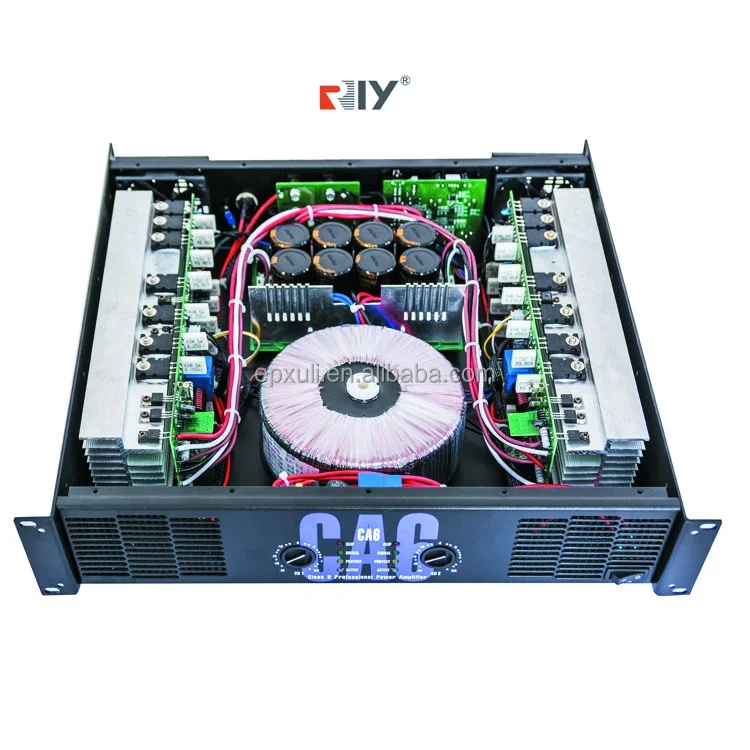 Good quality class H  2U power amplifier CA6 CA Series professional 2 channel audio high power amplifier