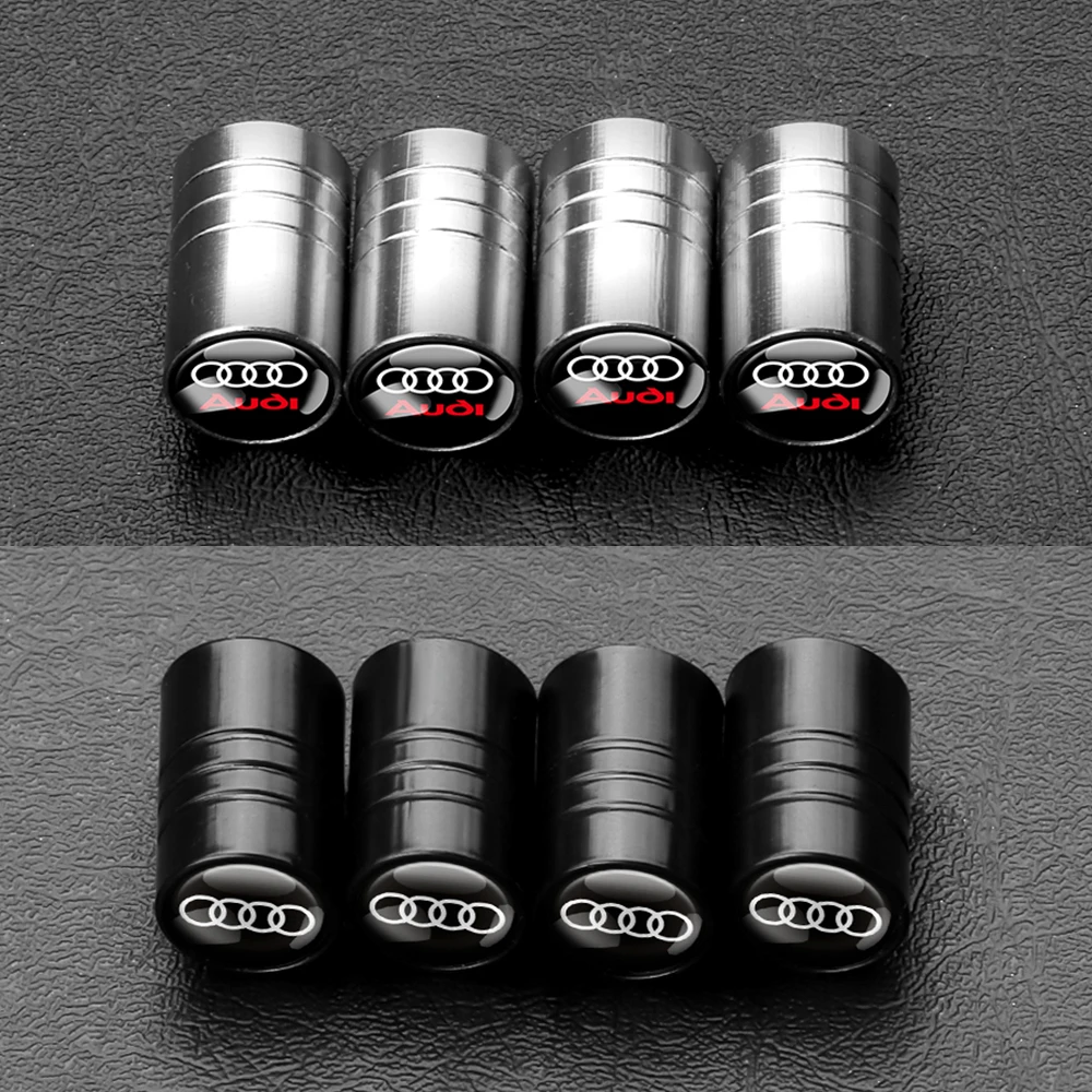 4er-Set Auto-Emblem-Ventilkappen für Audi Sline A3 C4 A5 A6 C7 A8 Q3 Q5 Q8 TT TTS S3 S4 Quattro RS A1 B8 B9 8P 8V 8L RS RS3 – Detail 5